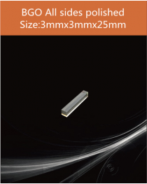 BGO Scintillator, BGO Scintillation Crystal, Bismuth Germanate Scintillation Crystal, 3x3x25mm